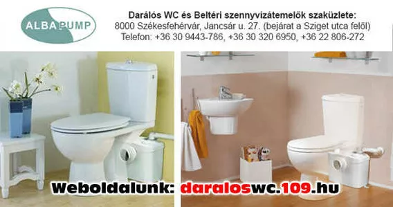 Darálós WC szaküzlet és szerviz, Székesfehérvár, Pákozd - Gardentop Bt.